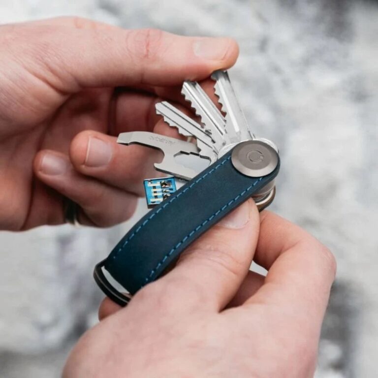 Orbitkey 2.0 Crazy Horse Marine Blue - Make Designed Objects